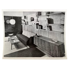 Vintage Original Photo of Furniture, Interior by Finn Juhl / Denmark, 1956