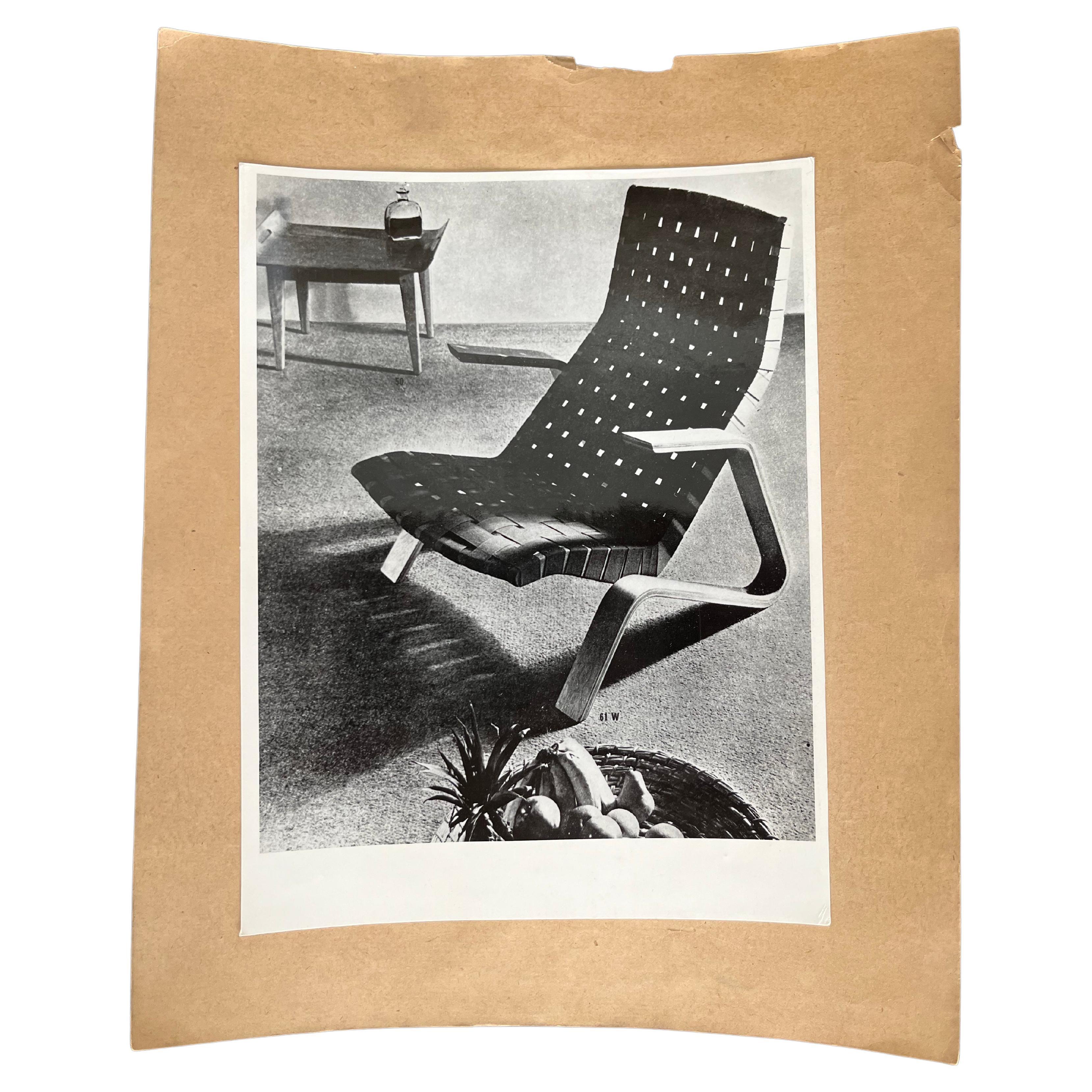 Original Photo of Grasshopper Armchair by Eoro Saarinen for Knoll / USA, 1948 For Sale