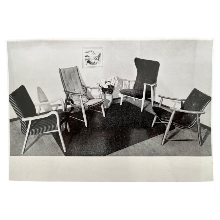 Original Photo of interior/furniture - Switzerland / Zurich - 195O For Sale
