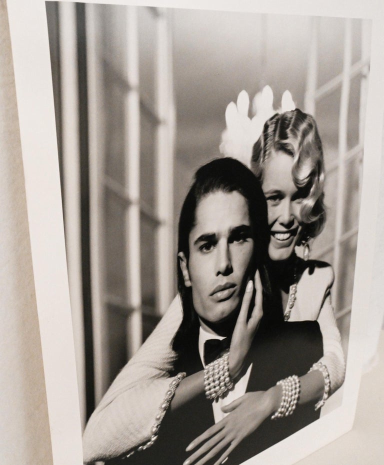 Original photograph of Claudia Schiffer with Cameron Alborzian by Karl  Lagerfeld For Sale at 1stDibs