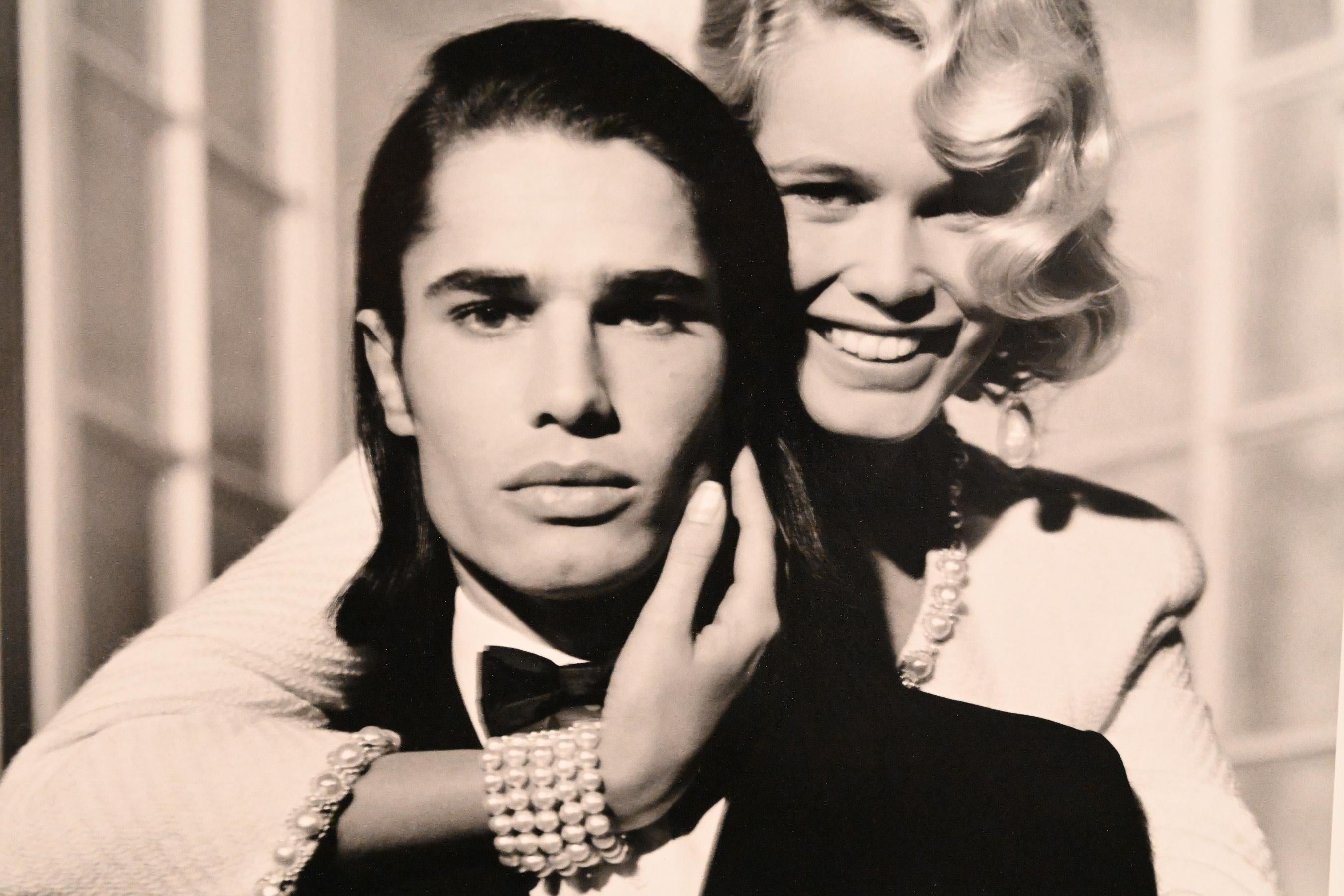 20th Century Original photograph of Claudia Schiffer with Cameron Alborzian by Karl Lagerfeld