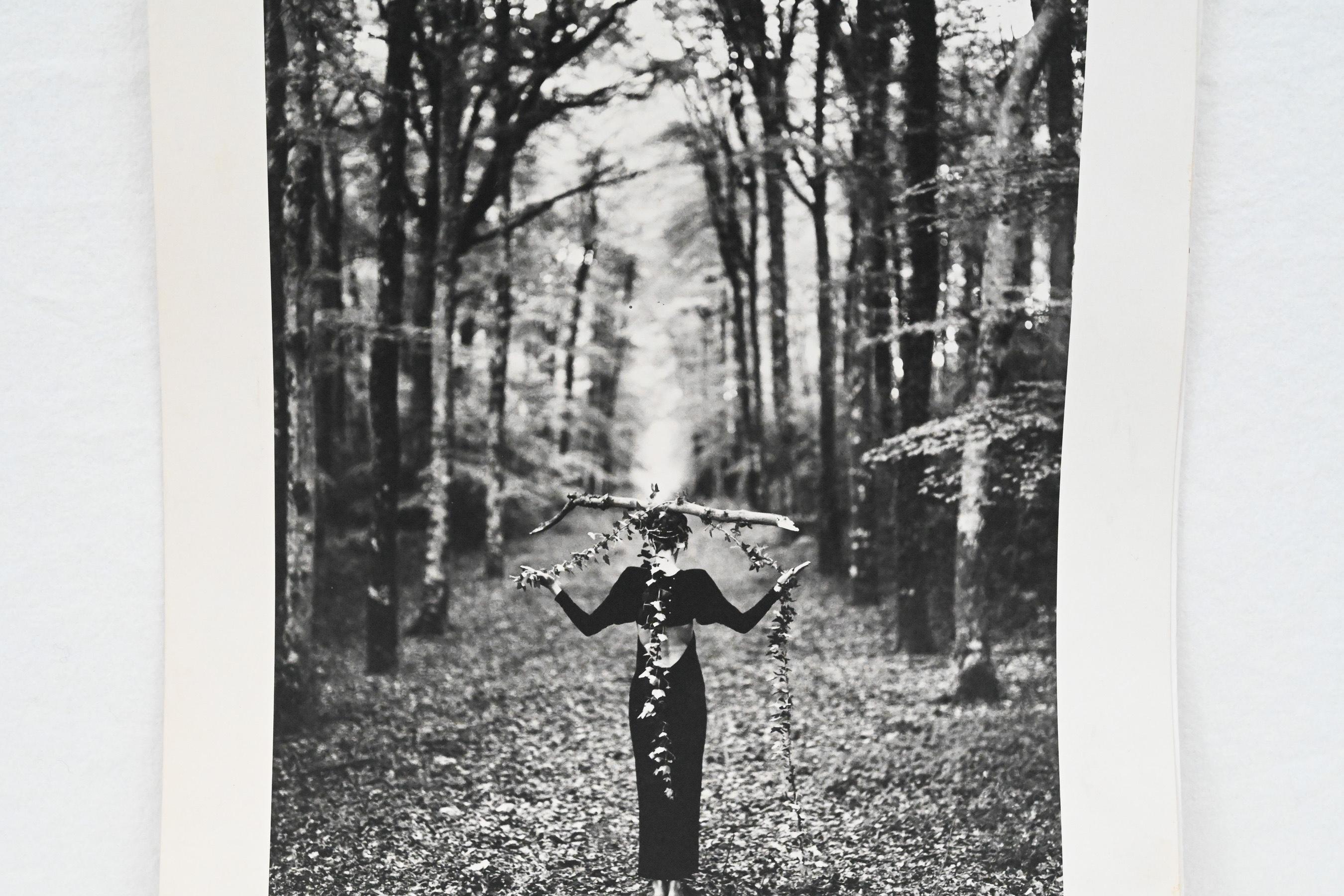 Original photograph of model in the woods by Bruce Weber for Karl Lagerfeld 4 For Sale 2