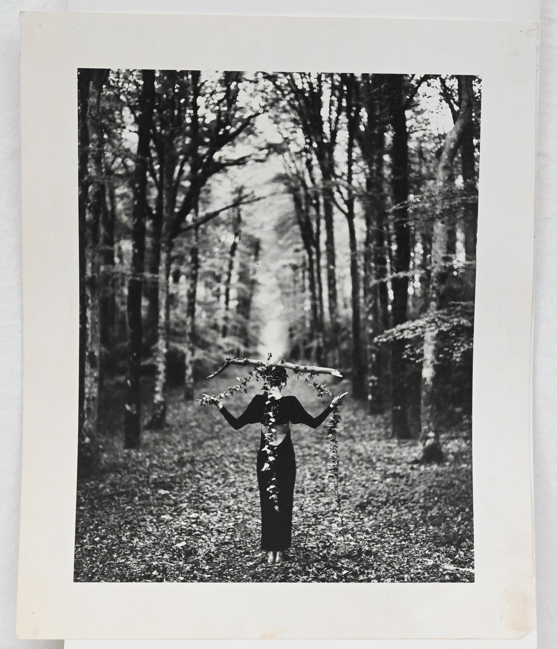 Original photograph of model in the woods by Bruce Weber for Karl Lagerfeld 4 For Sale 3