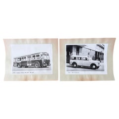 Original Photos of car FIAT and autobus FIAT Urbano - 1950s