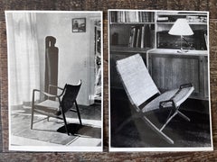 Originalfotos von Sesseln von Hans Wegner und Finn Juhl – 1950er Jahre