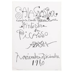 Affiche lithographique originale de Picasso « Pinturas de Picasso », 1960