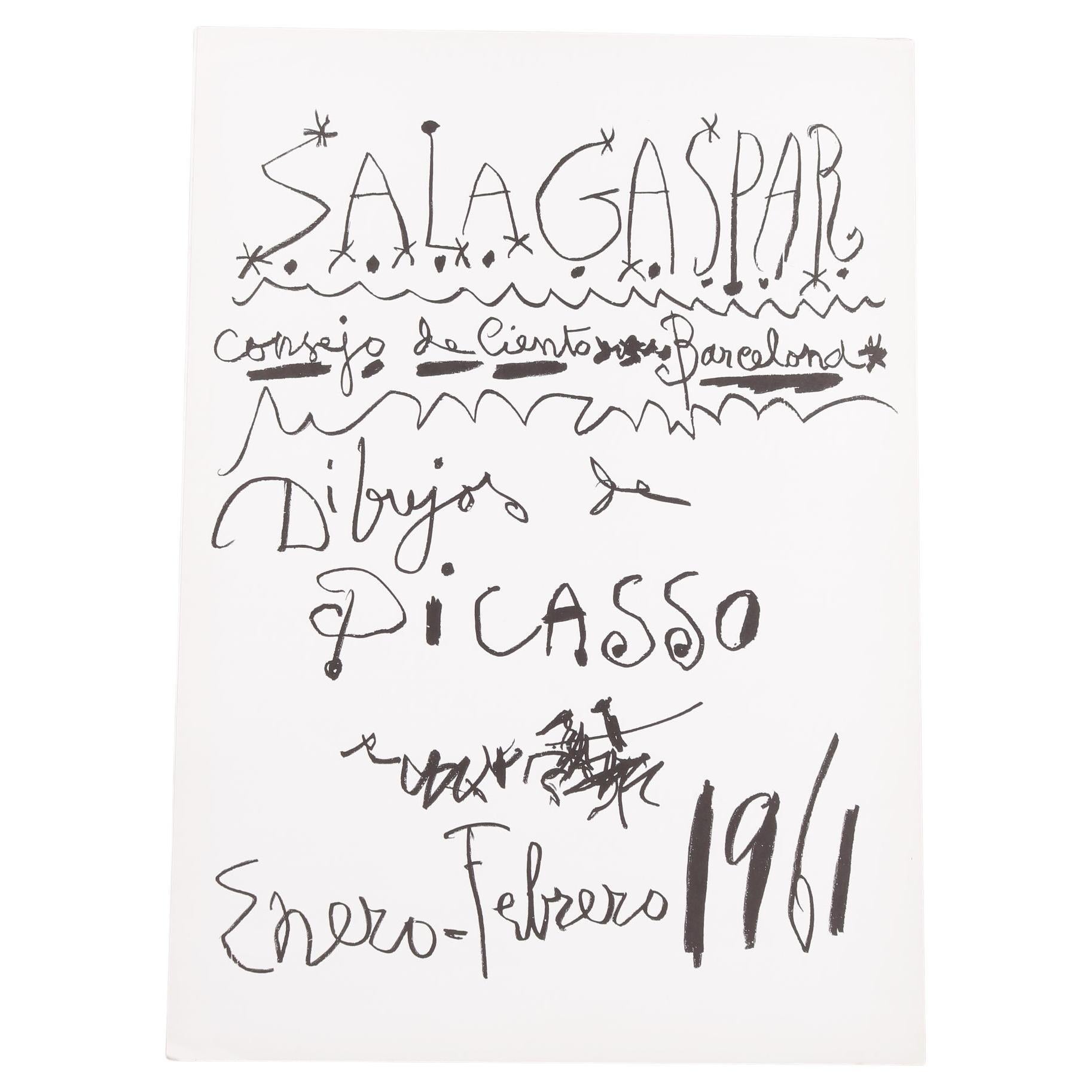Originales lithografisches Picasso-Plakat „Pinturas de Picasso“, 1960