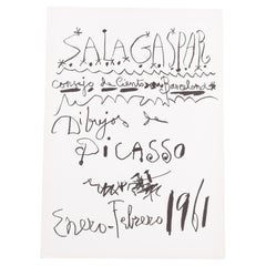 Original Picasso lithographic poster "Pinturas de Picasso", 1960