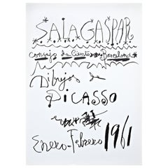 Original Picasso Lithography, Drawings Exhibition, 1961