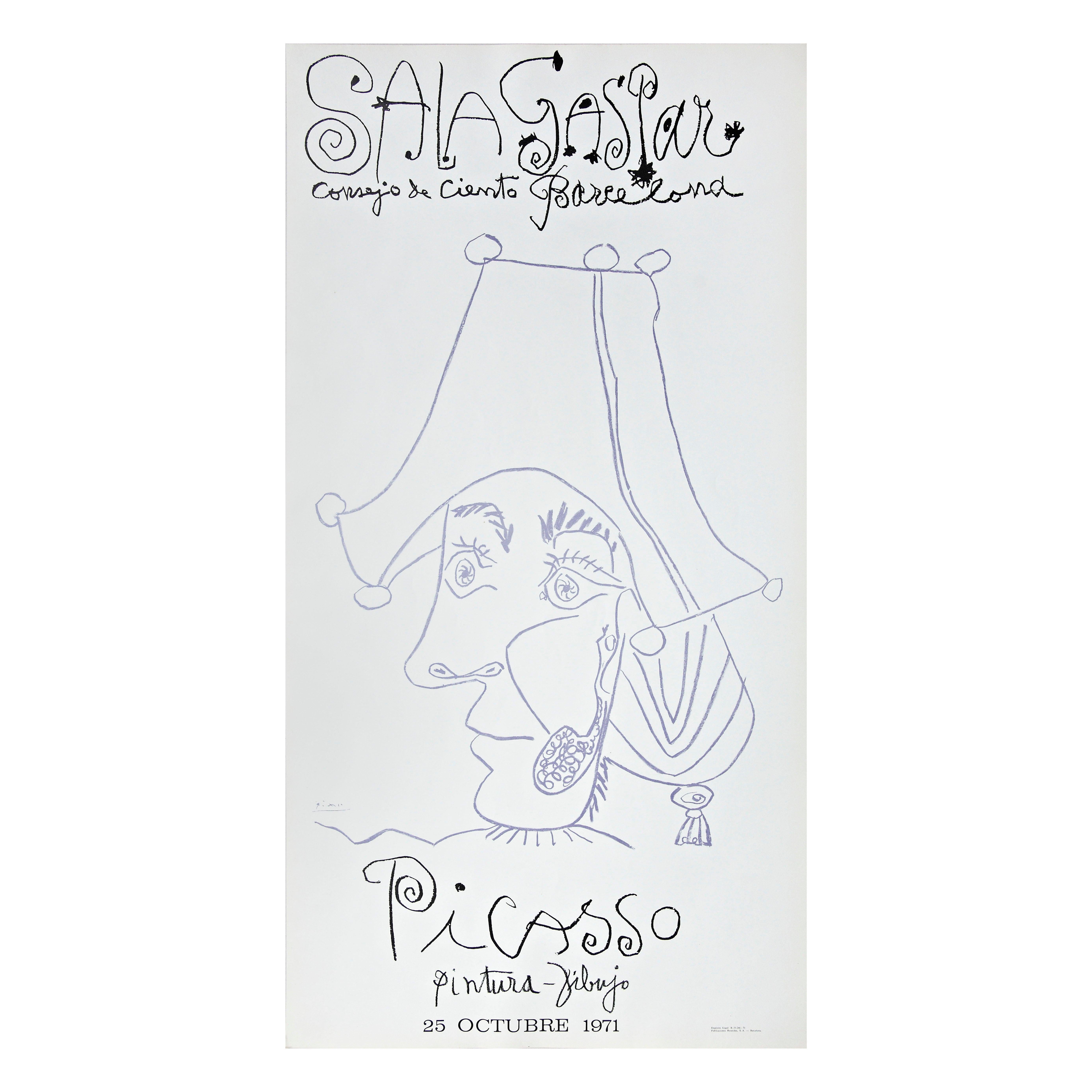 Spanish Original Picasso Lithography, Exhibition 1971