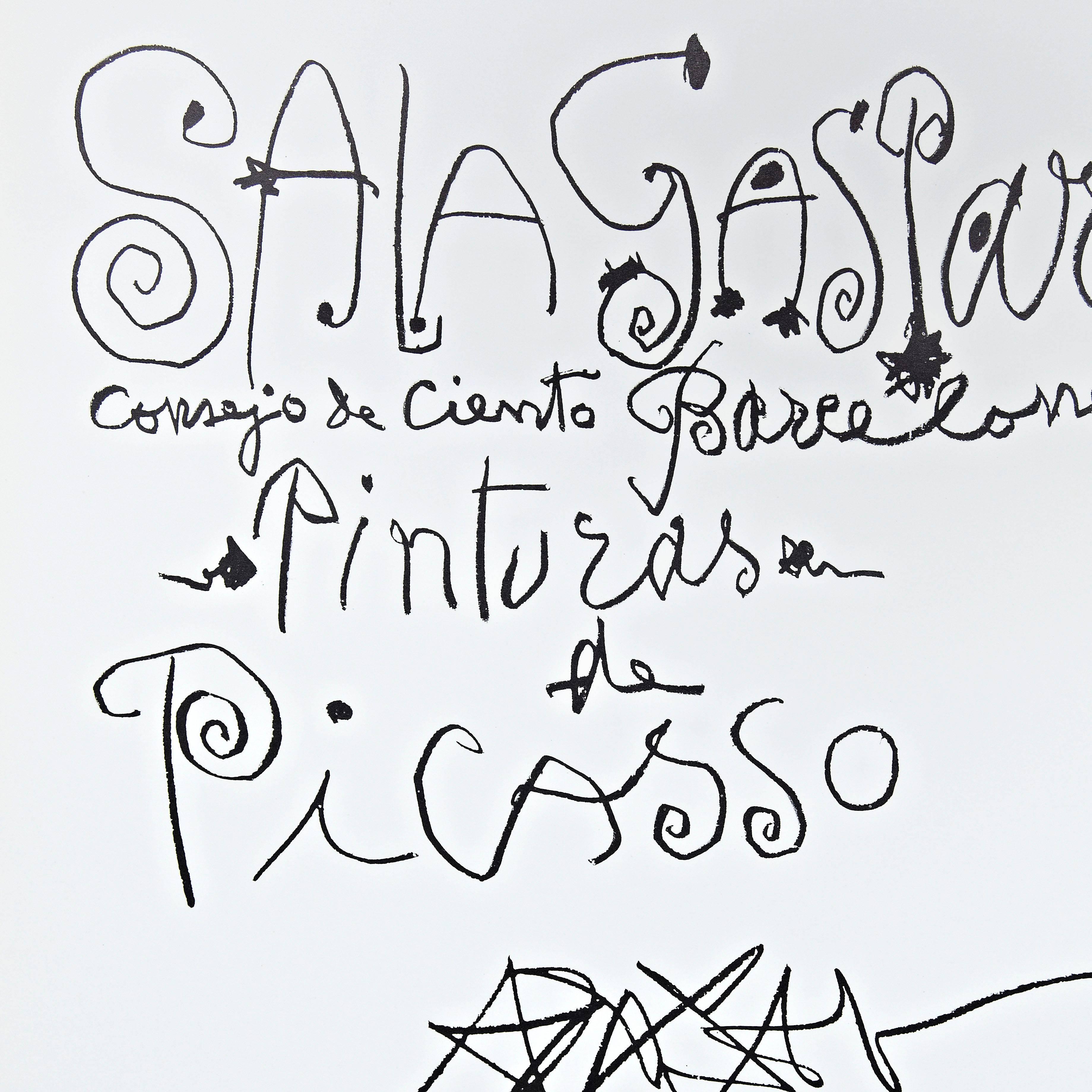 Original lithography poster by Pablo Picasso, 1960.

Made by himself as the poster of his exhibition on the Gallery 
