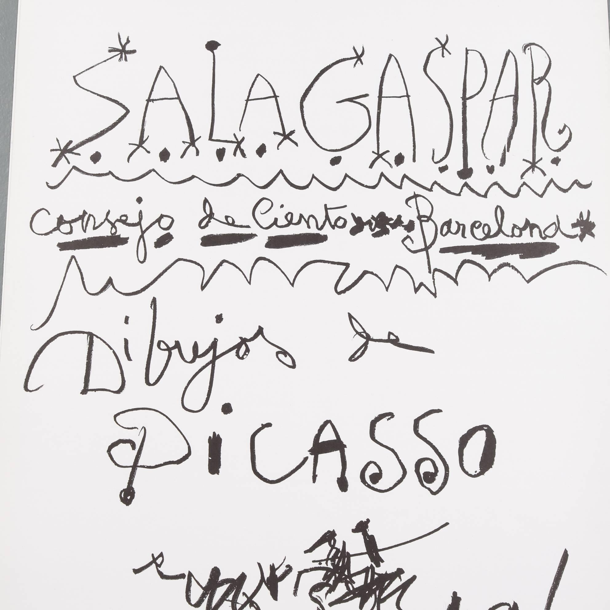 Originales lithografisches Picasso-Plakat „Pinturas de Picasso“, 1960 (Spanisch) im Angebot