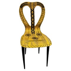 Original Piero Fornasetti "Musicale" Lacquer & Painted Italian Chair C. 1960