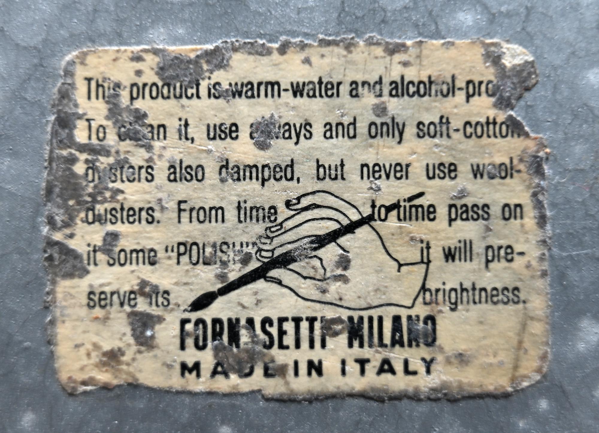 Italian Original Piero Fornasetti Oval Tray, 1950, Italy Signed Fornasetti Sticker