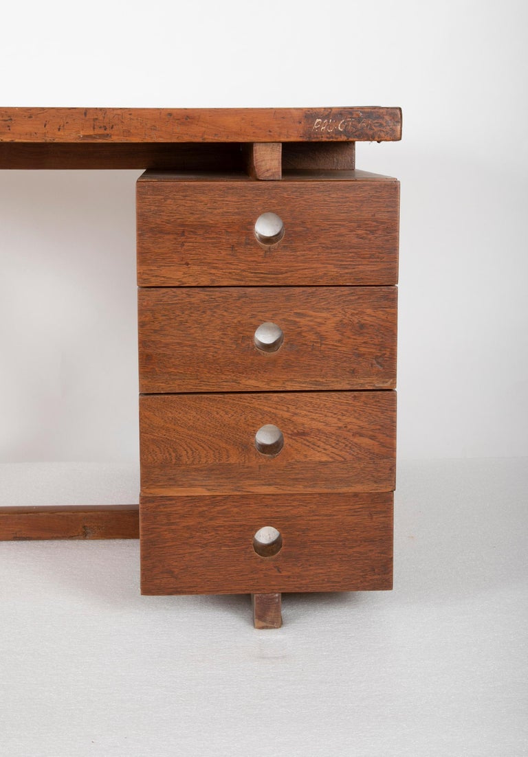 Indian Original Pierre Jeanneret Partners Desk from the Offices of Chandigarh, India For Sale