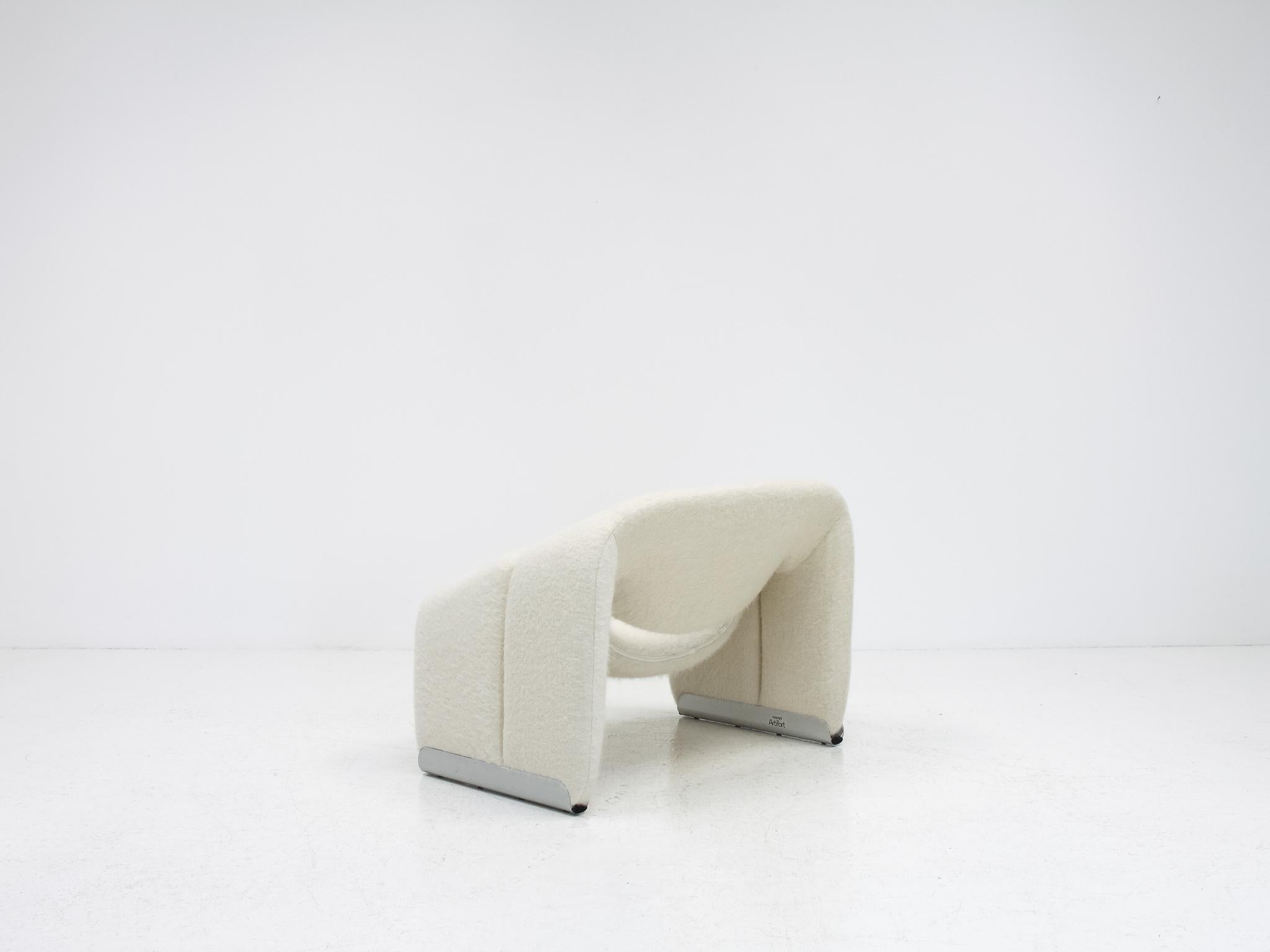 20th Century Original Pierre Paulin F598 Groovy Chair in Fluffy Pierre Frey, Artifort, 1970s