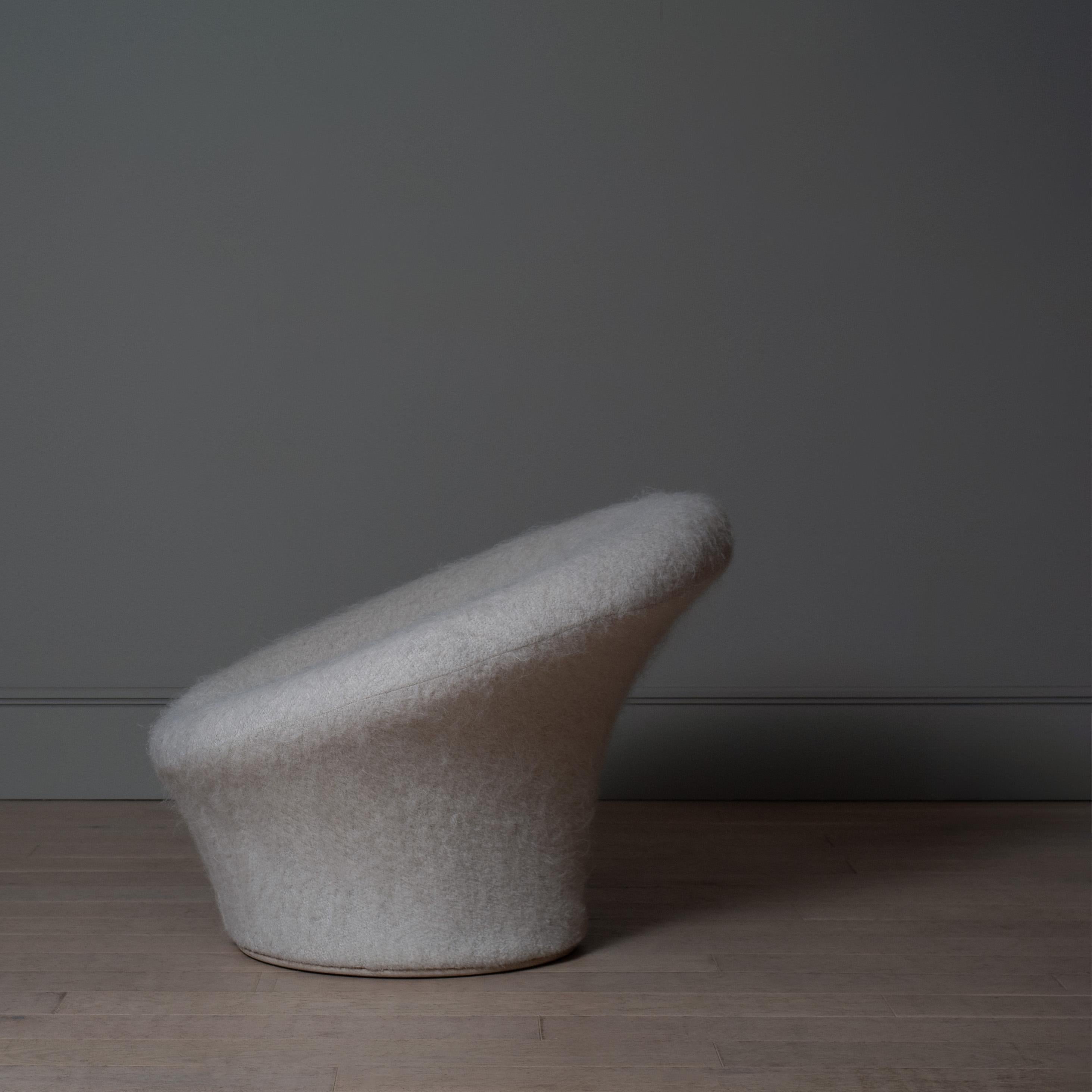 20th Century Original Pierre Paulin Mushroom Chair & Ottoman, New Upholstery