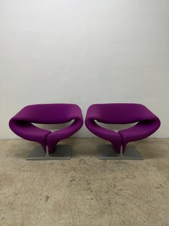 Original Pierre Paulin Ribbon Lounge Chairs for Artifort - A Pair