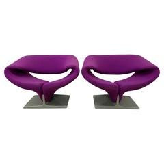 Original Pierre Paulin Ribbon Lounge Chairs for Artifort - A Pair