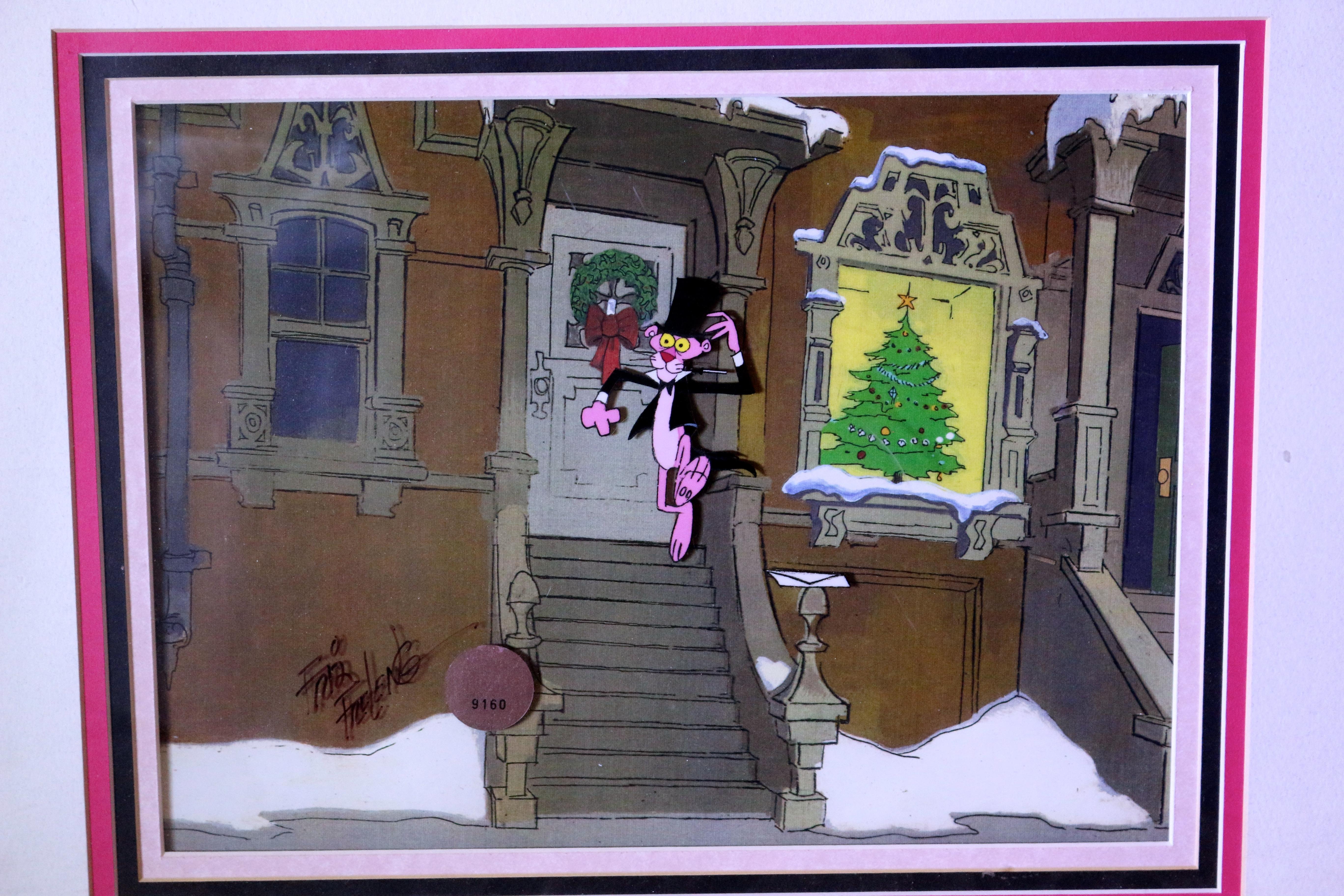 Original Pink Panther 3D Animation Production Framed In Excellent Condition For Sale In Pasadena, CA