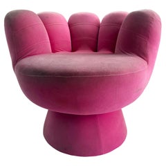 Original Pink Vintage Ballpark Swivel Hand Lounge Chair
