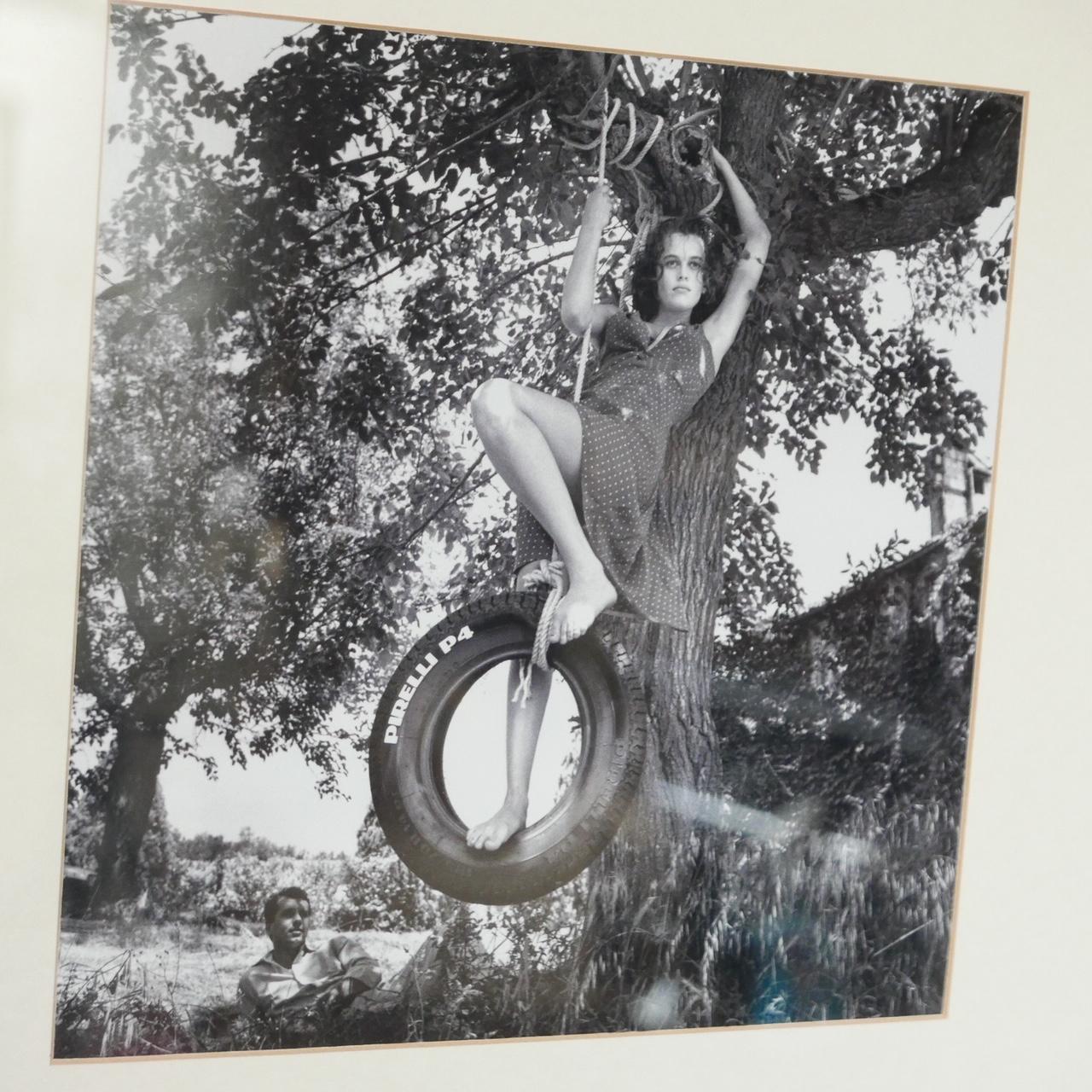 An original Pirelli Calendar photograph print. 

Brought in Holland, circa 1986 photos that were shot and then abandoned due to personal reasons of the photographer. The photos were re-used for the 2014 Pirelli calendar.

Framed in a black