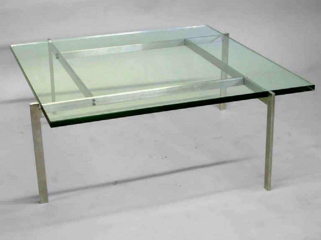 An original PK61 cocktail table by Poul Kjaerholm for E. Kold Christensen. (A later version of this table was made in the 1980s by Fritz Hansen.) The frame is stainless steel with a brushed finish.

A few general notes about all items available