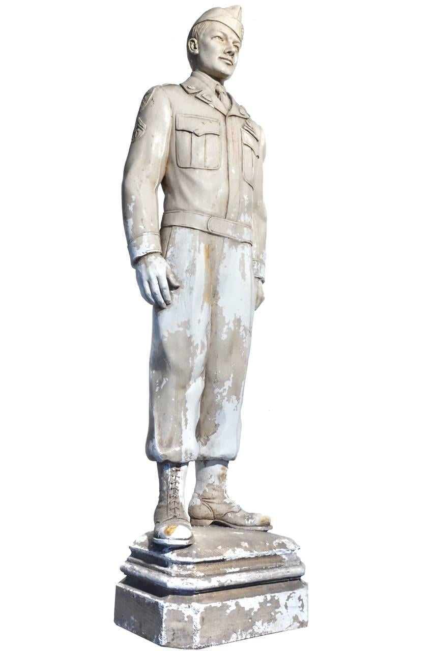 American Original Plaster Artists Model for Larger Bronze Statue For Sale