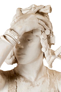 Escultura original en yeso de Théodore Rivière, «L'Orientale après la danse».