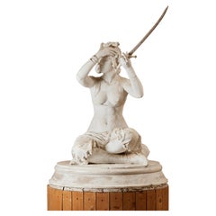Escultura original en yeso de Théodore Rivière, «L'Orientale après la danse».