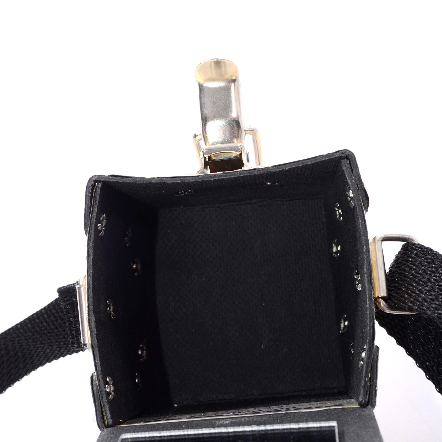 Original Pocketrunk Quilted Gold Small Box Handbag Crossbody Bag or Waist Belt 7
