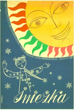 Original Polish Sniezka 'Snowball' Poster, 1950s by Jery Srokowski