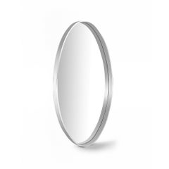 Original Polished Stainless Steel Oval Mirror
