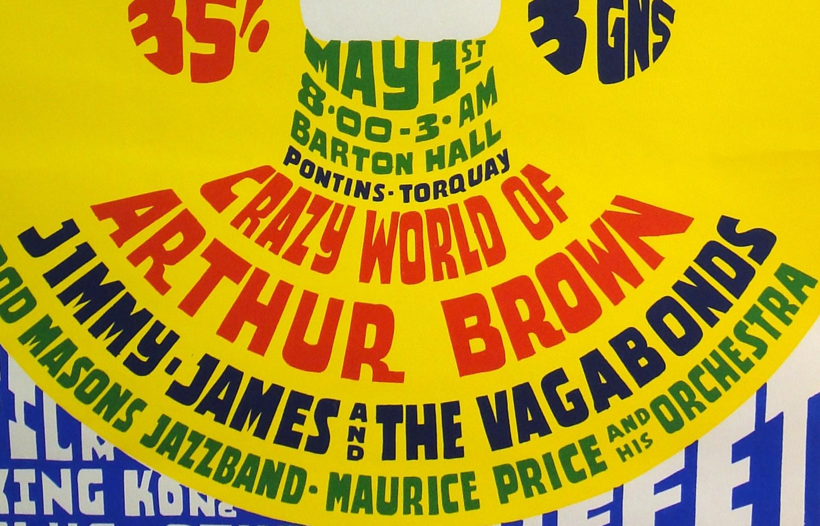 Affiche musicale couleur originale du Pontins May Ball des années 1960 Bon état à Jersey, GB