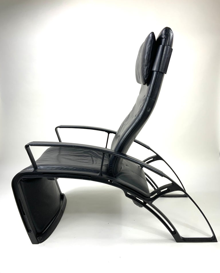 Chaise longue Porsche originale IP84 pour Interprofil, Allemagne, 1984