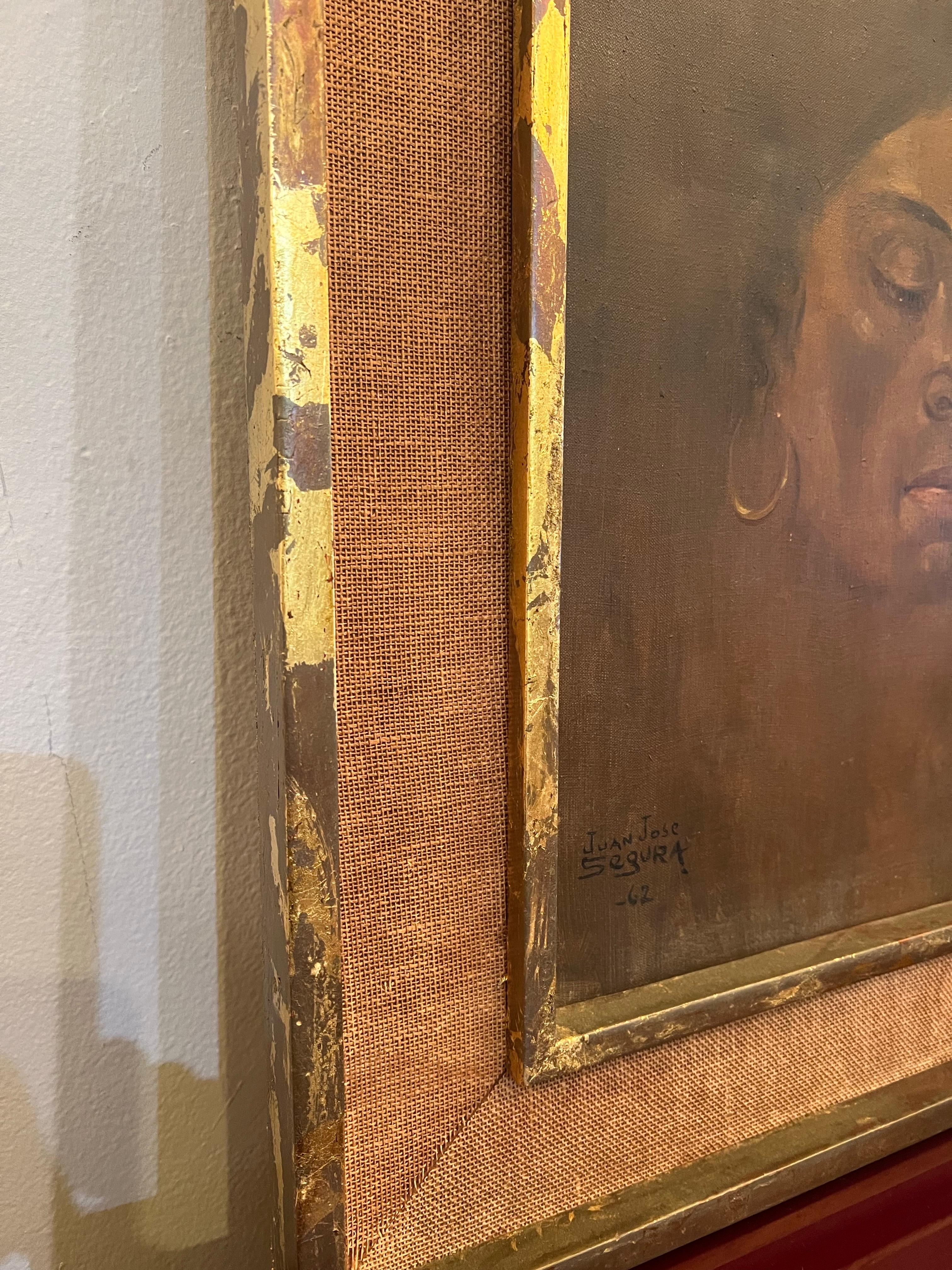 Mexicain Portrait original de l'artiste mexicain Juan-Jose Segura Acapulco 1962 en vente