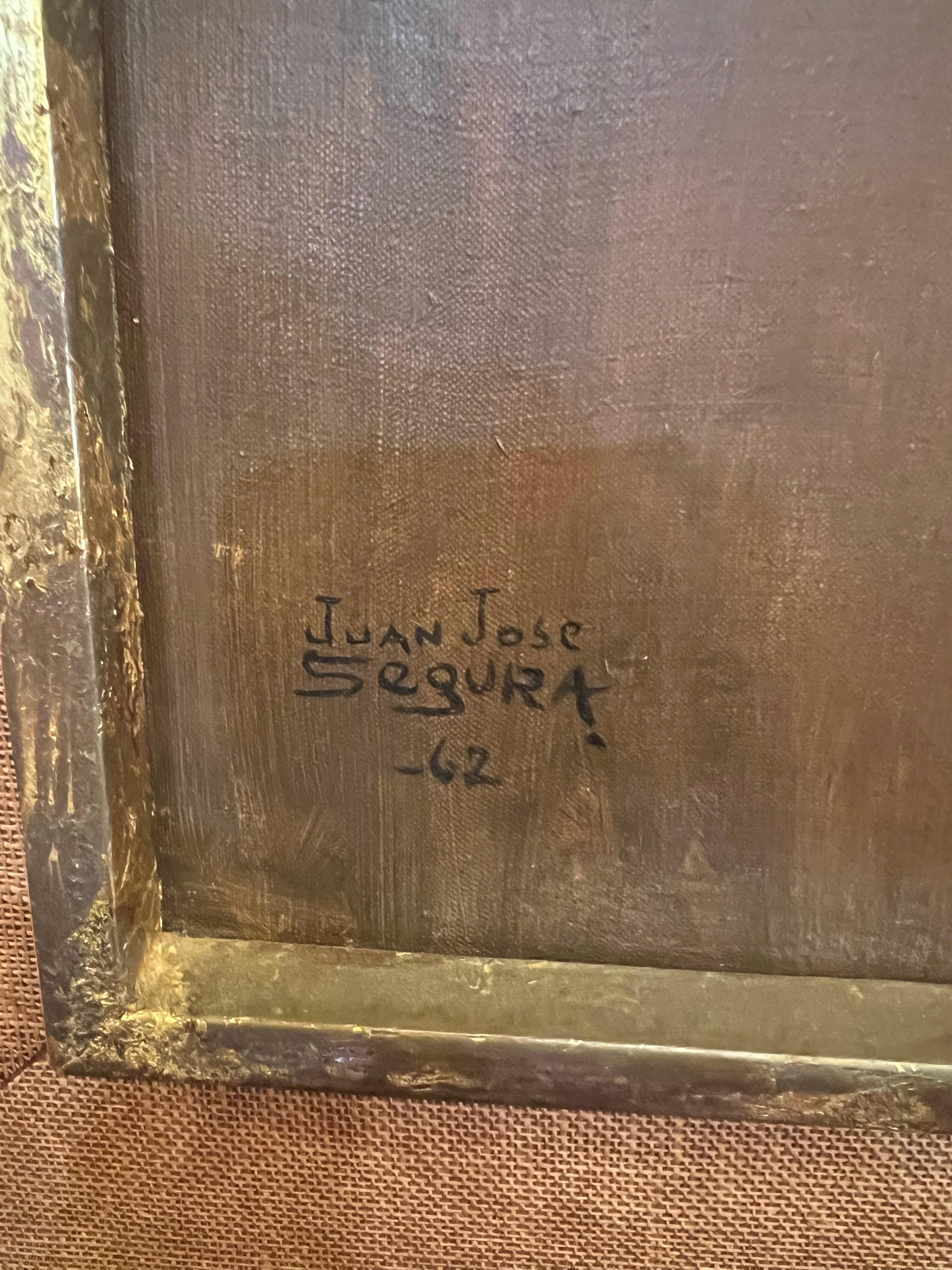 20ième siècle Portrait original de l'artiste mexicain Juan-Jose Segura Acapulco 1962 en vente