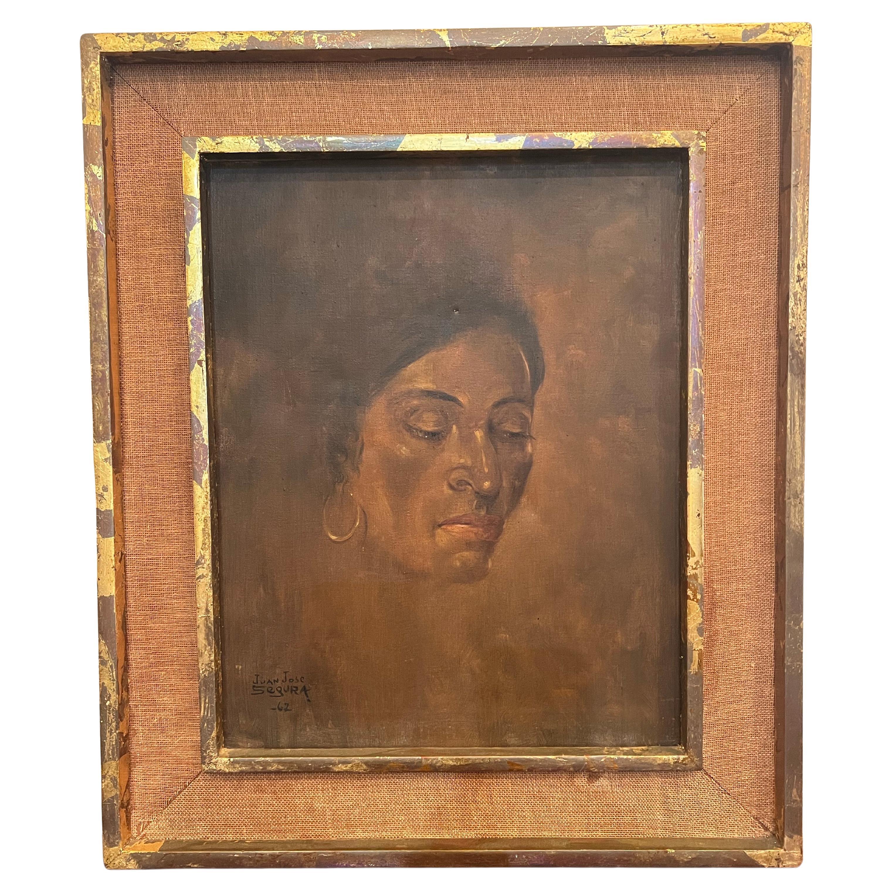 Original-Porträt von mexikanischen gelisteten Künstler Juan Jose Segura Acapulco 1962