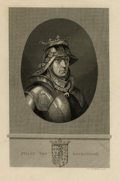 Original Portrait of Philip the Good or Duke of Burgundy as Philip III, c1860