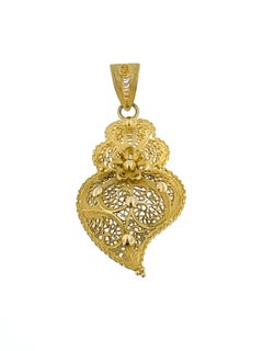 Original Portuguese Viana's Heart 19 karat Yellow Gold