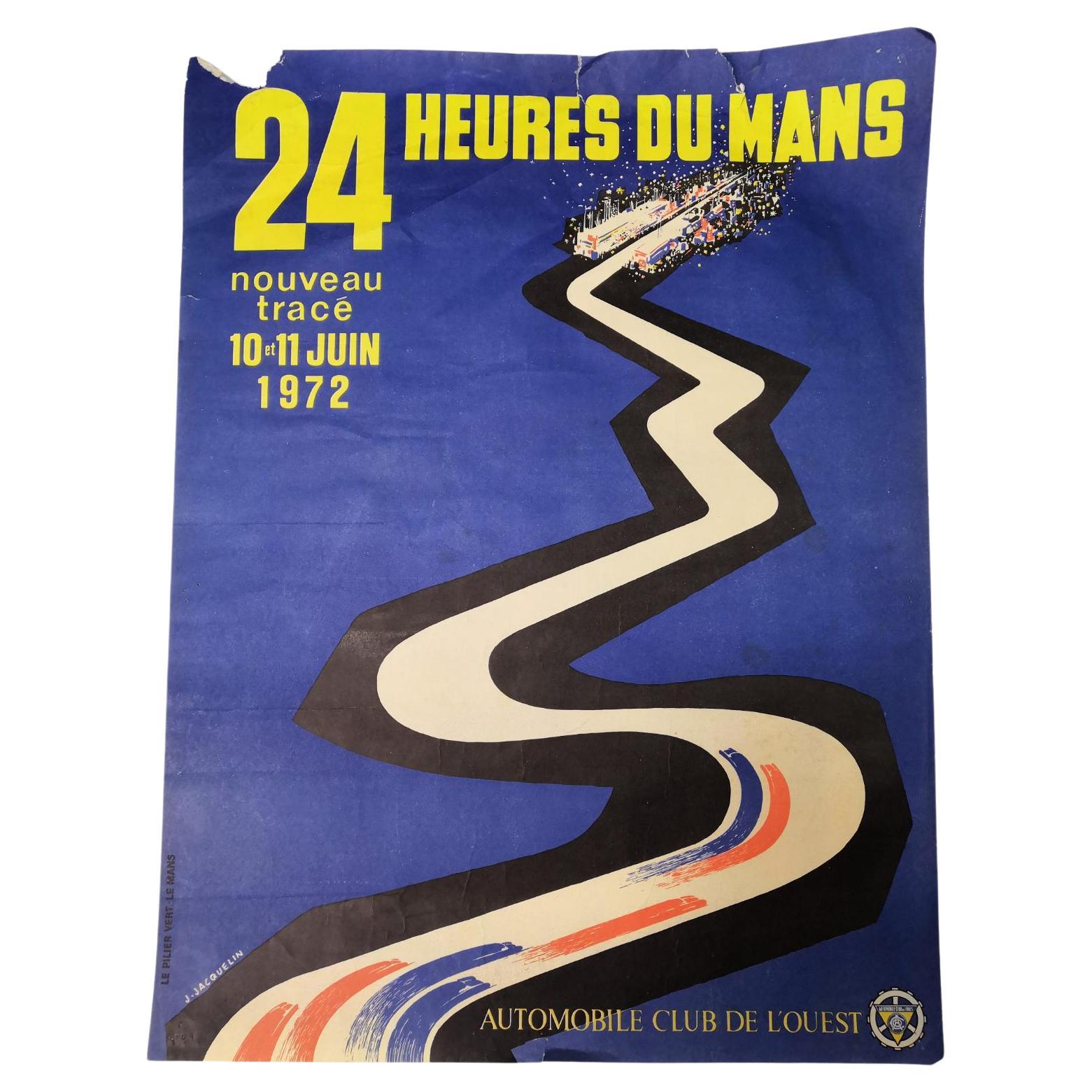 Original Poster 24h of Le Mans 1972 by Jean Jacquelin