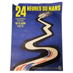 Vintage Original Poster 24h of Le Mans 1972 by Jean Jacquelin