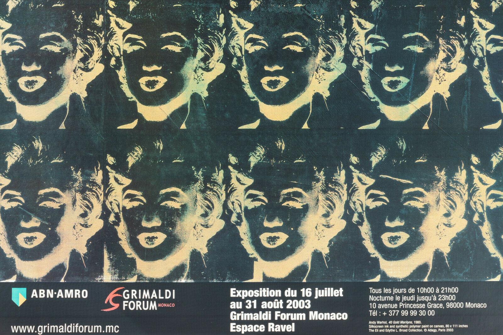 French After Andy Warhol, Original Poster, Super Warhol, Monaco, Marilyn Monroe, 2003