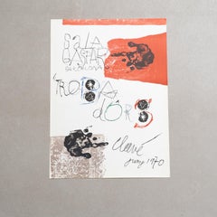 Cartel Original - Antoni Clavé, Trobadors, Sala Gaspar, 1970