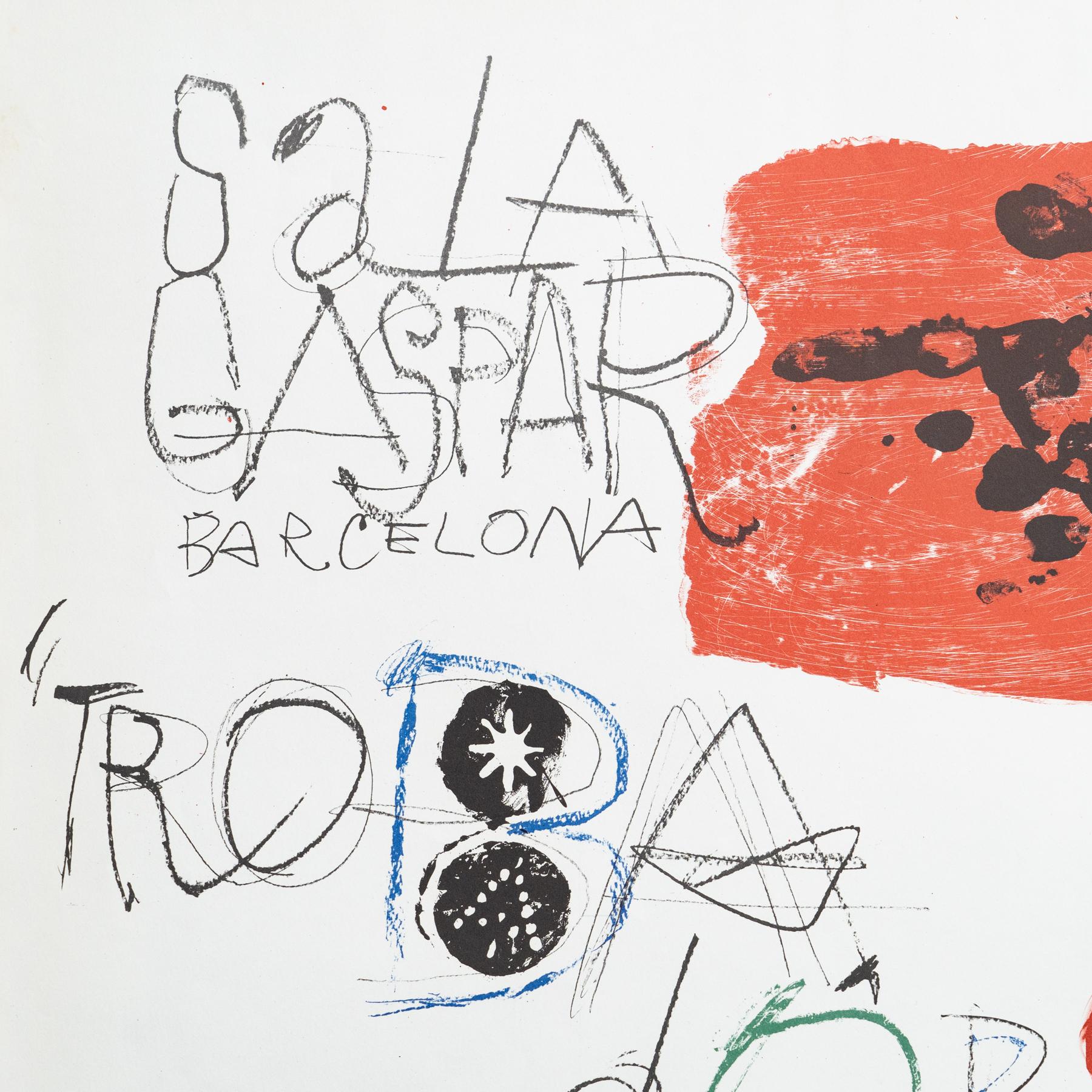 Espagnol Affiche originale - Antoni Clavé, Trobadors, Sala Gaspar, 1970 en vente