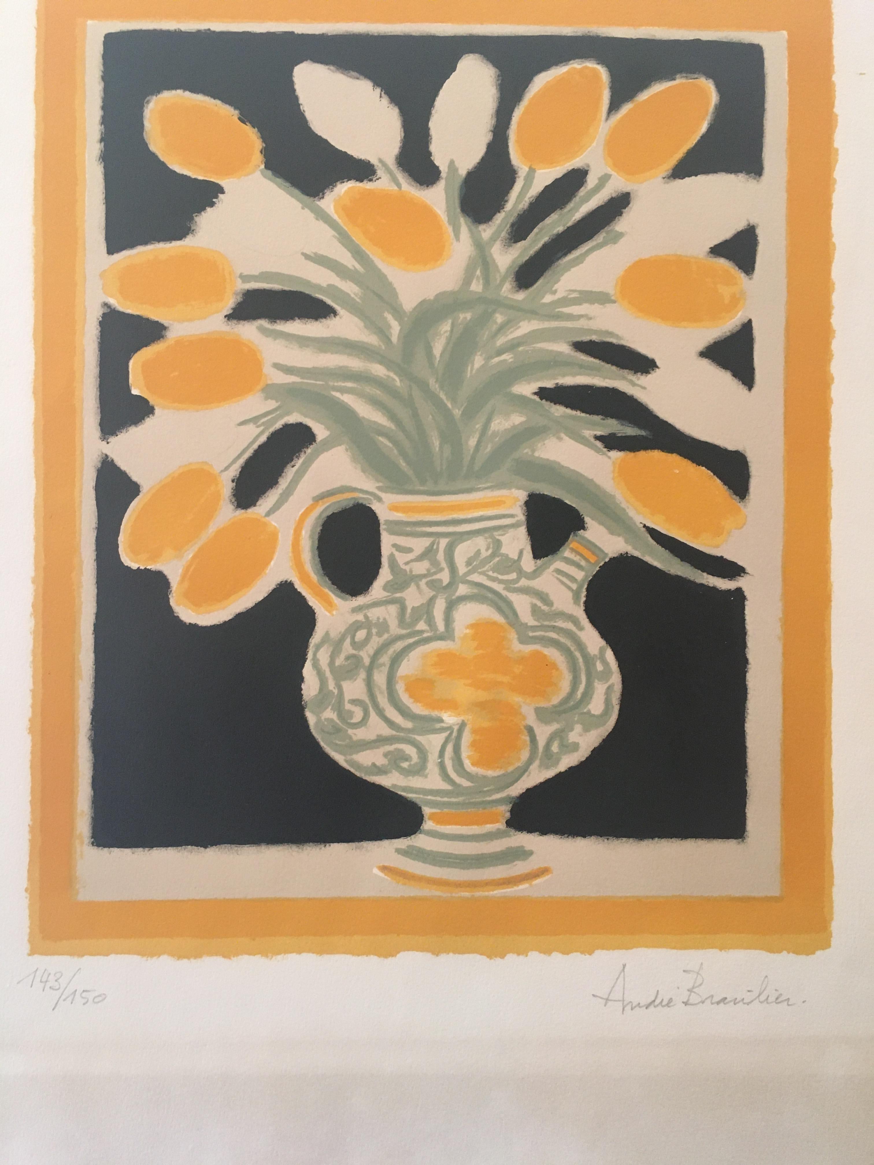 Original Poster by Andre Brasilier, 'The Italian Vase' Signed & Numbered In Good Condition In Melbourne, Victoria