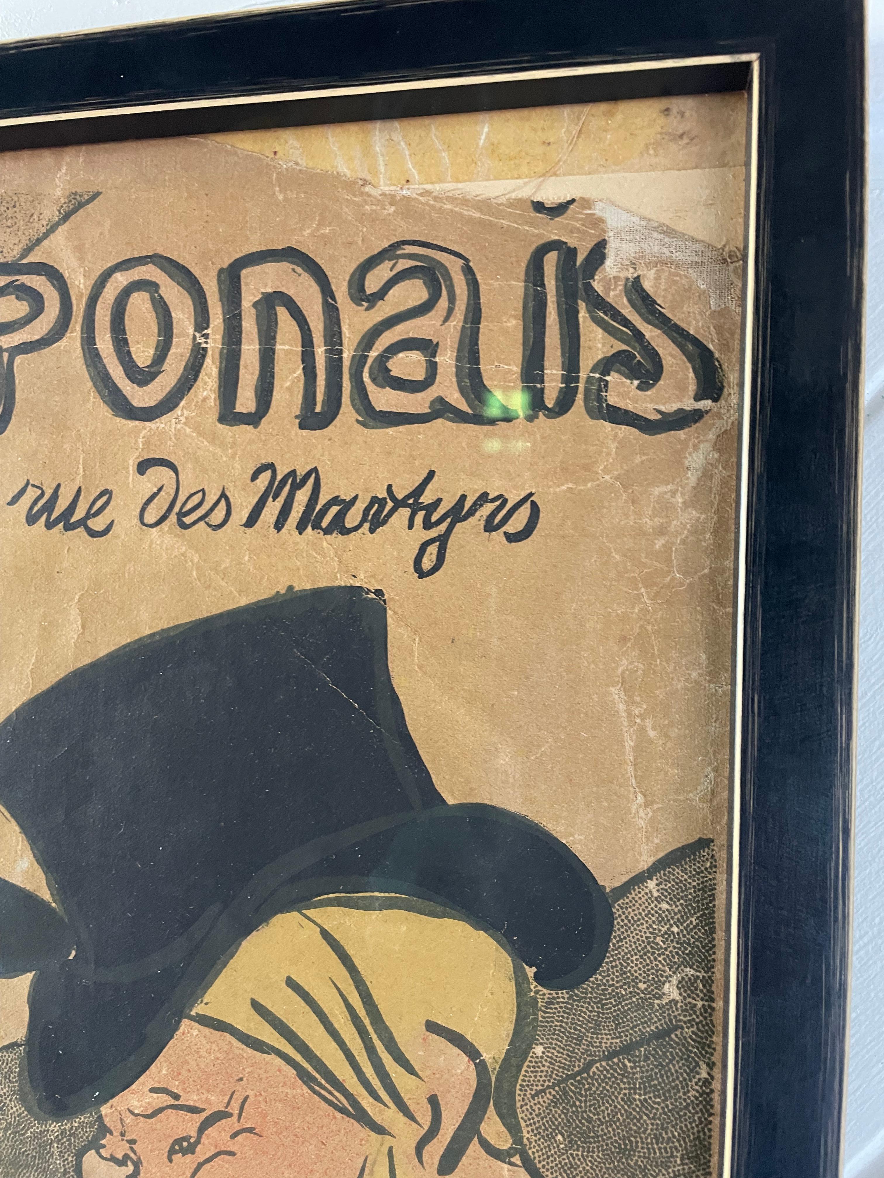 Carta Poster originale di Henri de Toulouse-Lautrec in vendita