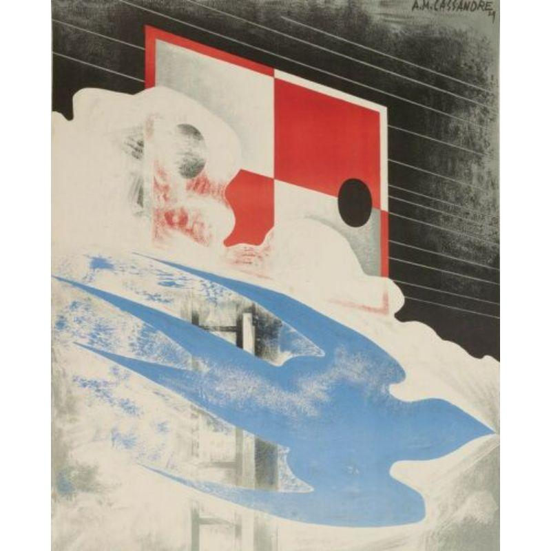 Original Poster-Cassandre-Blue Bird-Pullman Train Wagons-Beds, 1929

This poster was produced for the service's inaugural year in 1929. Cassandre blends the taut geometries of industrial Modernism with a great haze of steam, communicating a sense