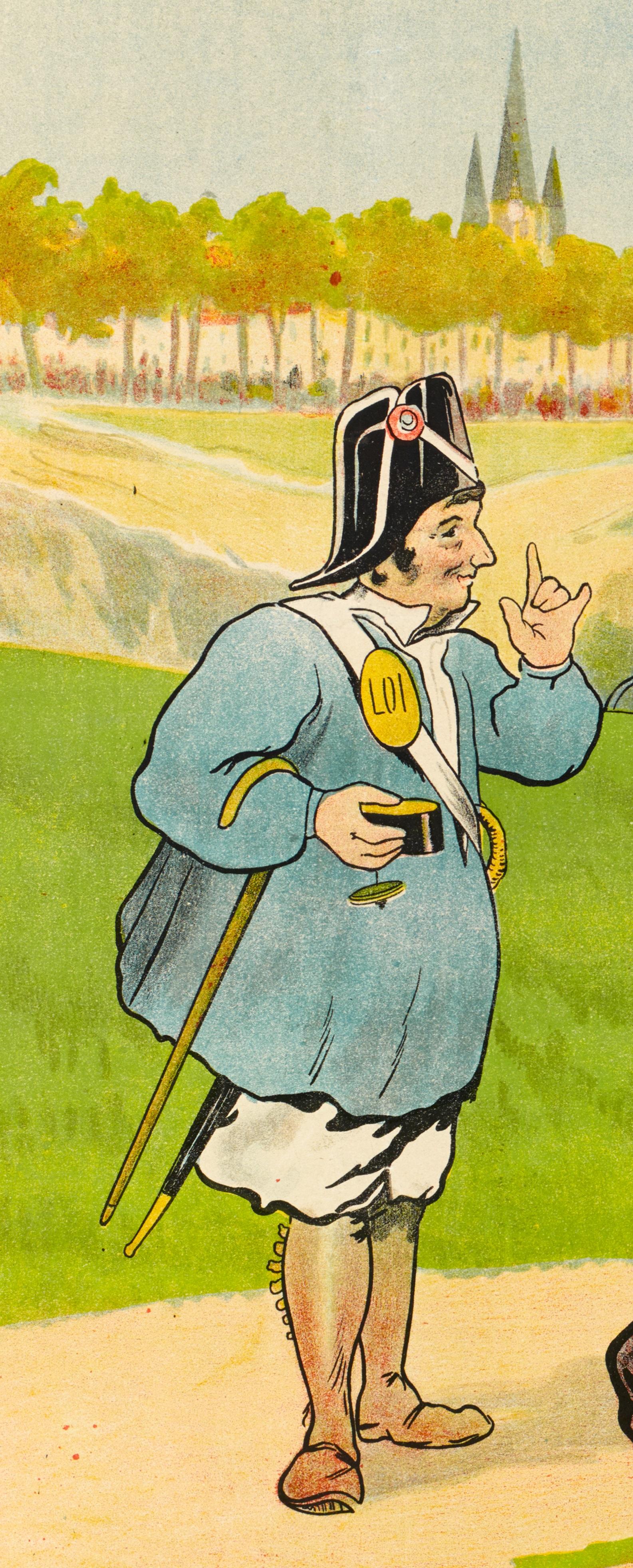 Cartel Original, Ciclos Gladiador, Bicicleta, Granjero Bretón, Gato Negro Conejo 1910 en Bueno estado para la venta en SAINT-OUEN-SUR-SEINE, FR