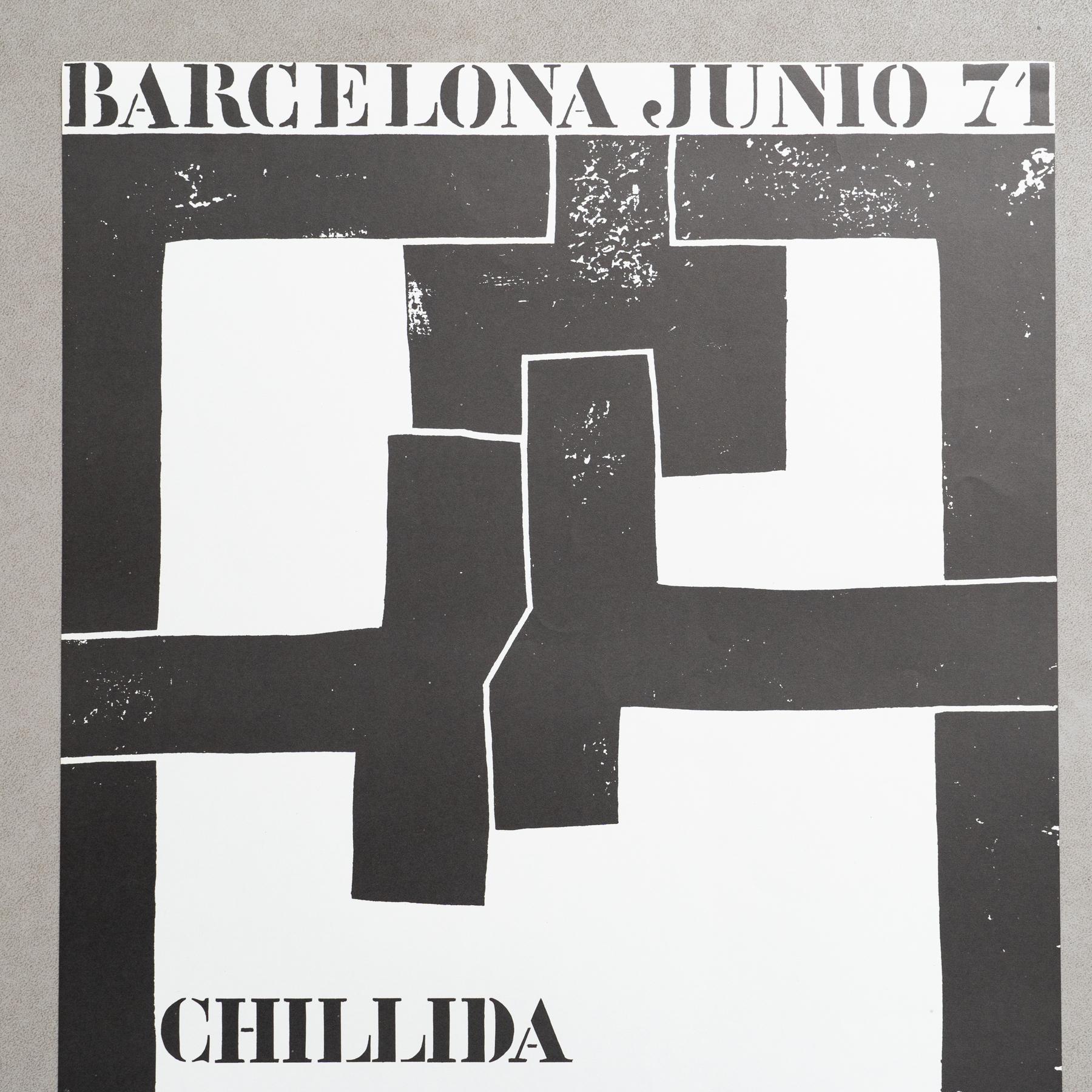 Espagnol Affiche originale - Eduardo Chillida, Sala Gaspar, 1971 en vente